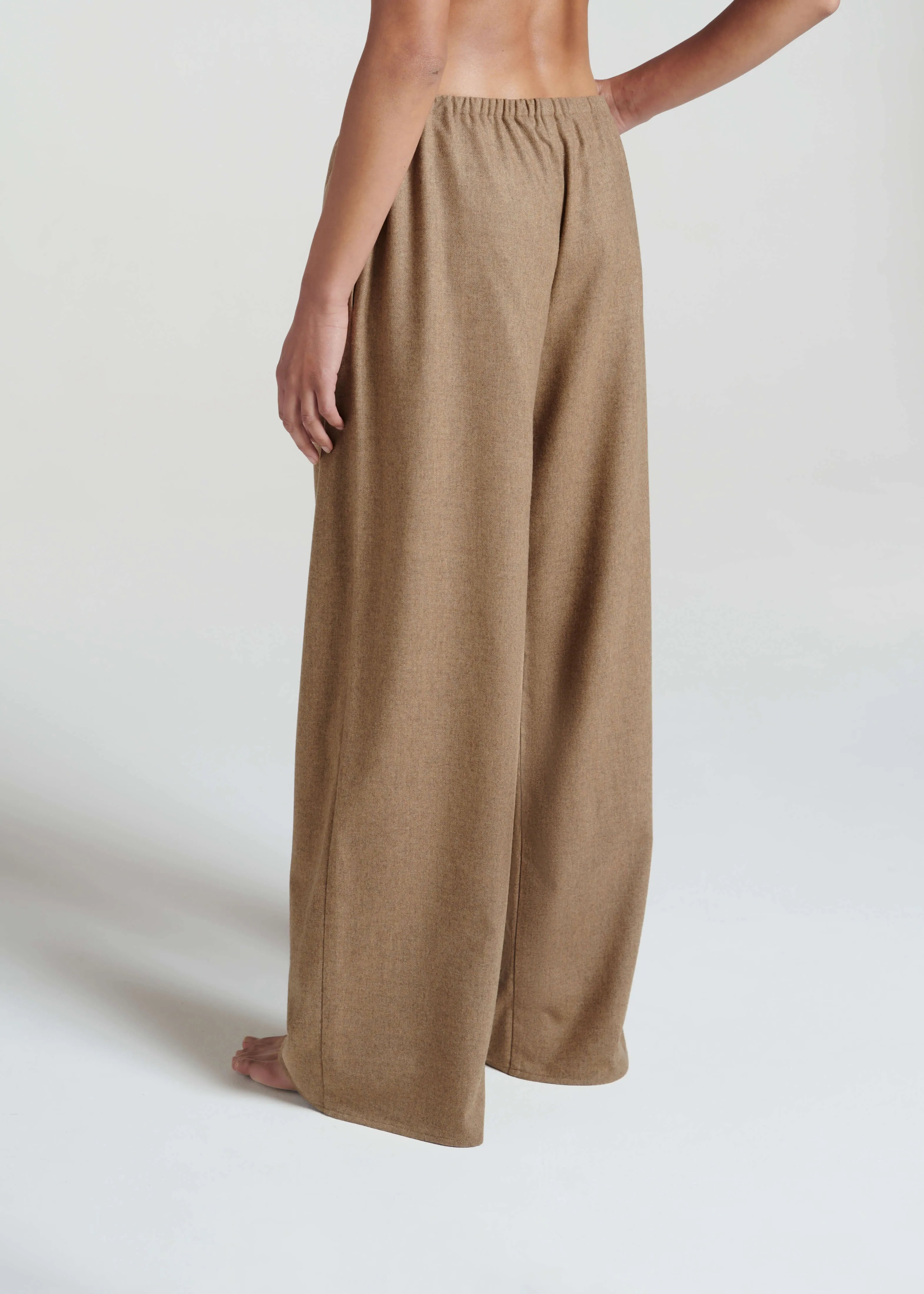 Lexi Trouser Camel Wool Flannel