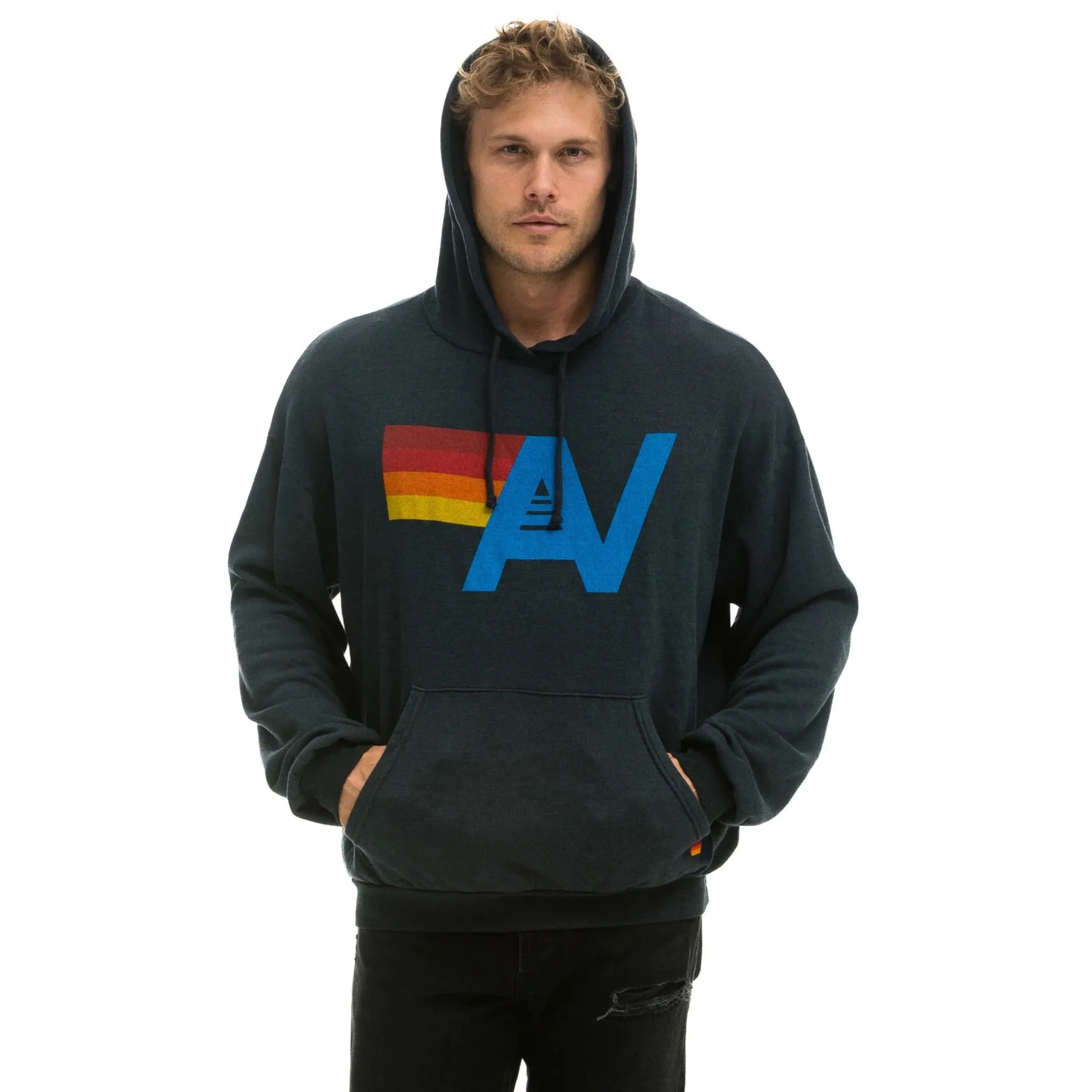 Logo Pullover Hoodie Relaxed Charcoal