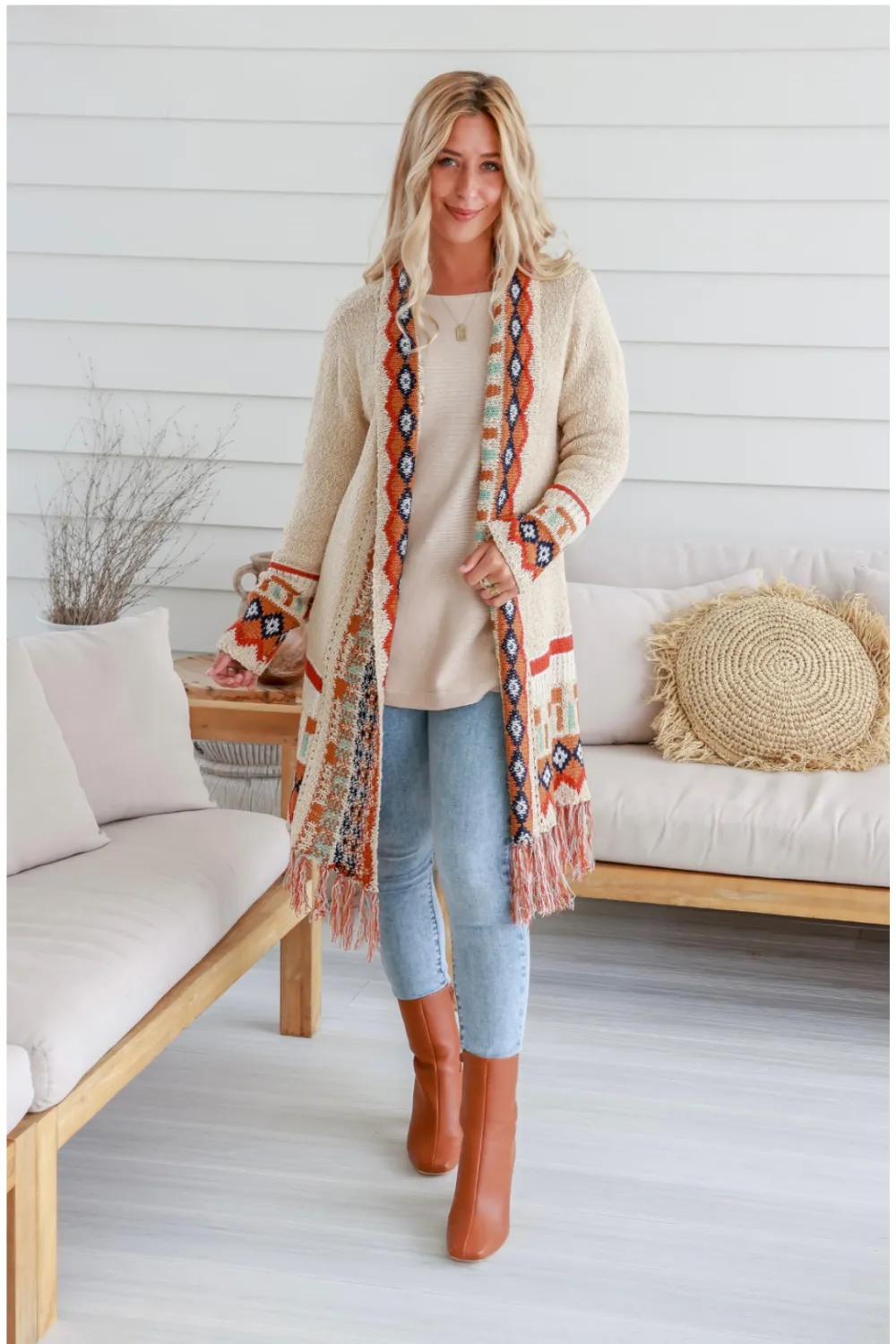 Long Cardi- Cream