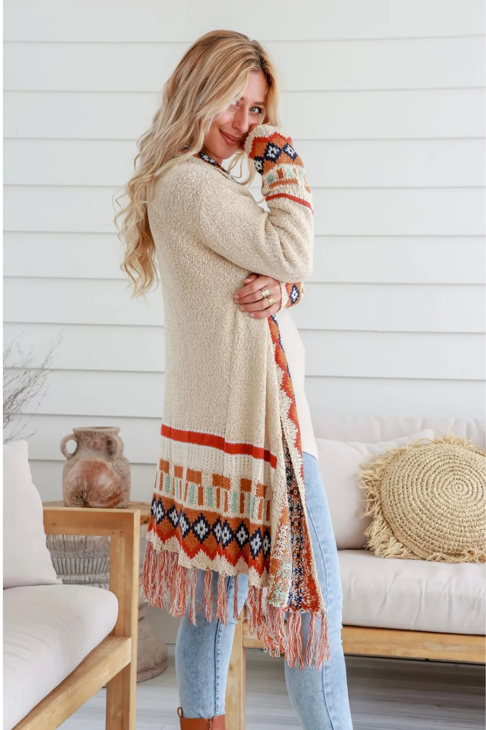 Long Cardi- Cream