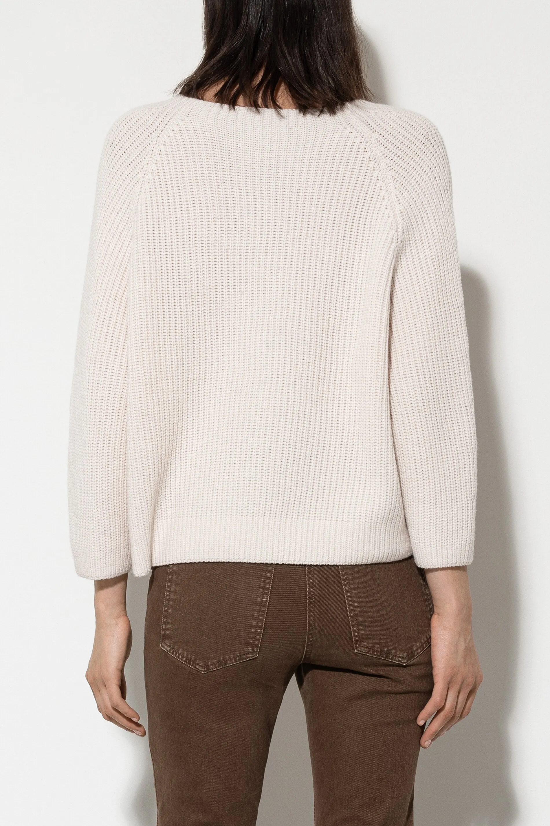 LUISA CERANO Cream Knit Sweater