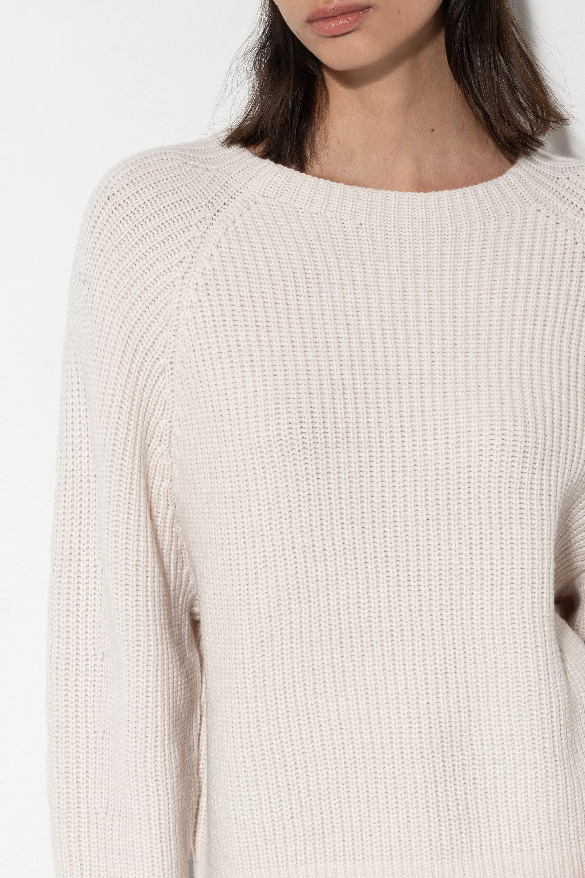 LUISA CERANO Cream Knit Sweater