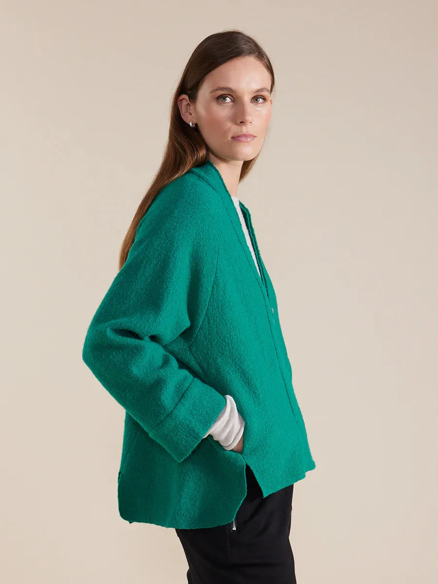 Marco Polo Boiled Wool Jacket - Sage