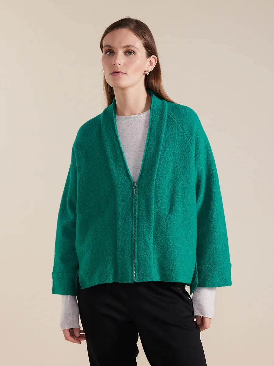 Marco Polo Boiled Wool Jacket - Sage