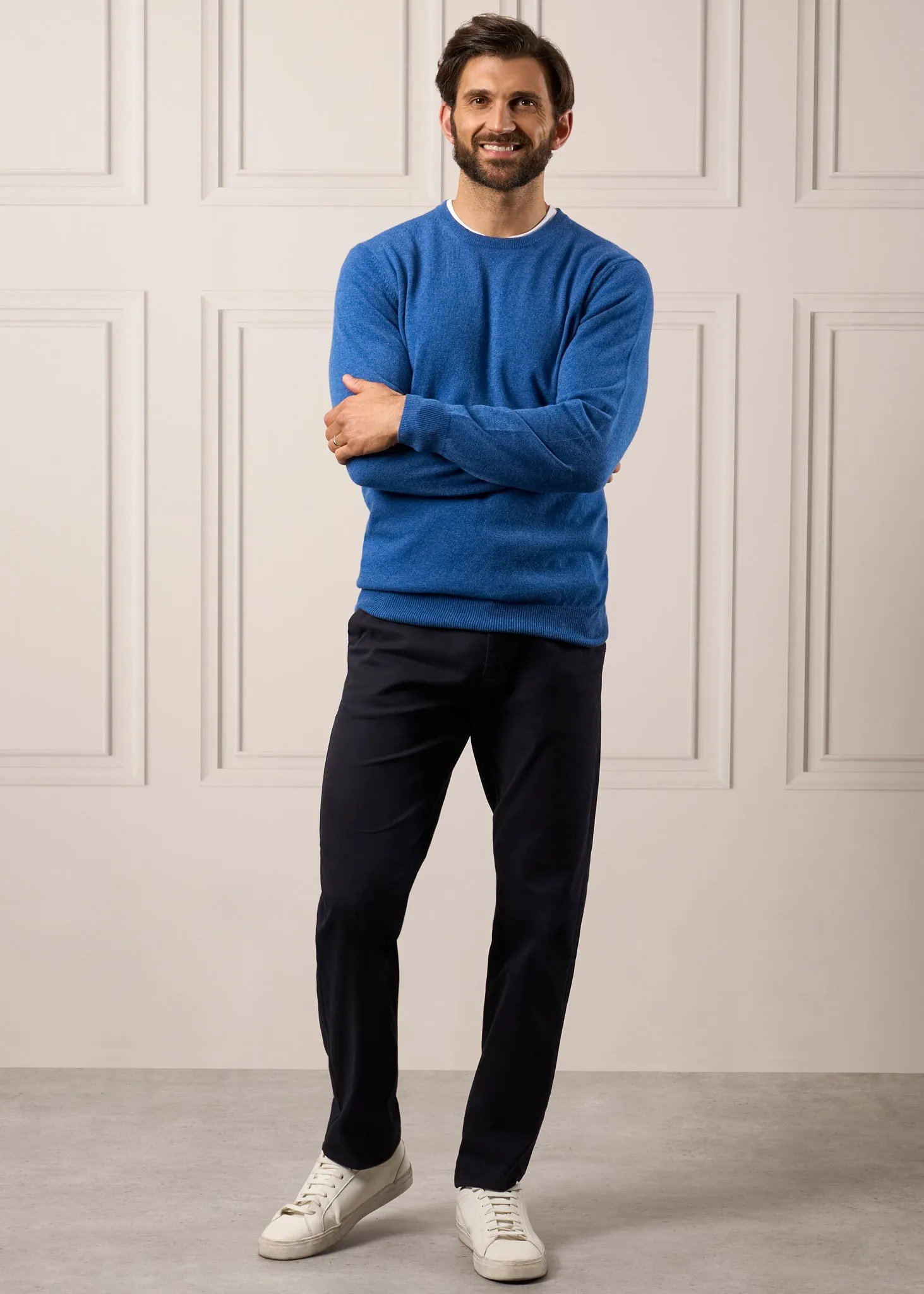 Melfort Cashmere Jumper in Denim - Regular Fit