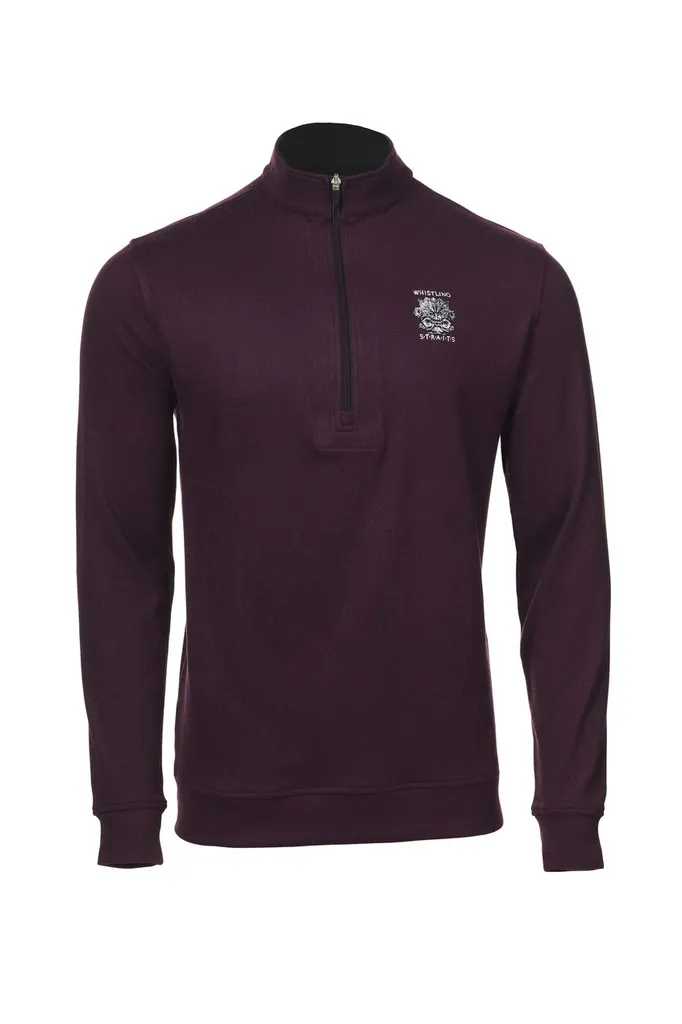 MEN&#039;S STRAIGHT DOWN EDMONTON QUARTER-ZIP PULLOVER. WHISTLING STRAITS® LOGO EXCLUSIVELY.  2 COLOR OPTIONS.