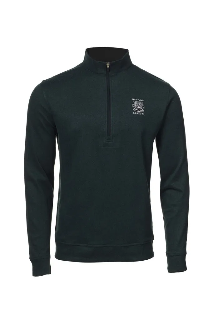 MEN&#039;S STRAIGHT DOWN EDMONTON QUARTER-ZIP PULLOVER. WHISTLING STRAITS® LOGO EXCLUSIVELY.  2 COLOR OPTIONS.