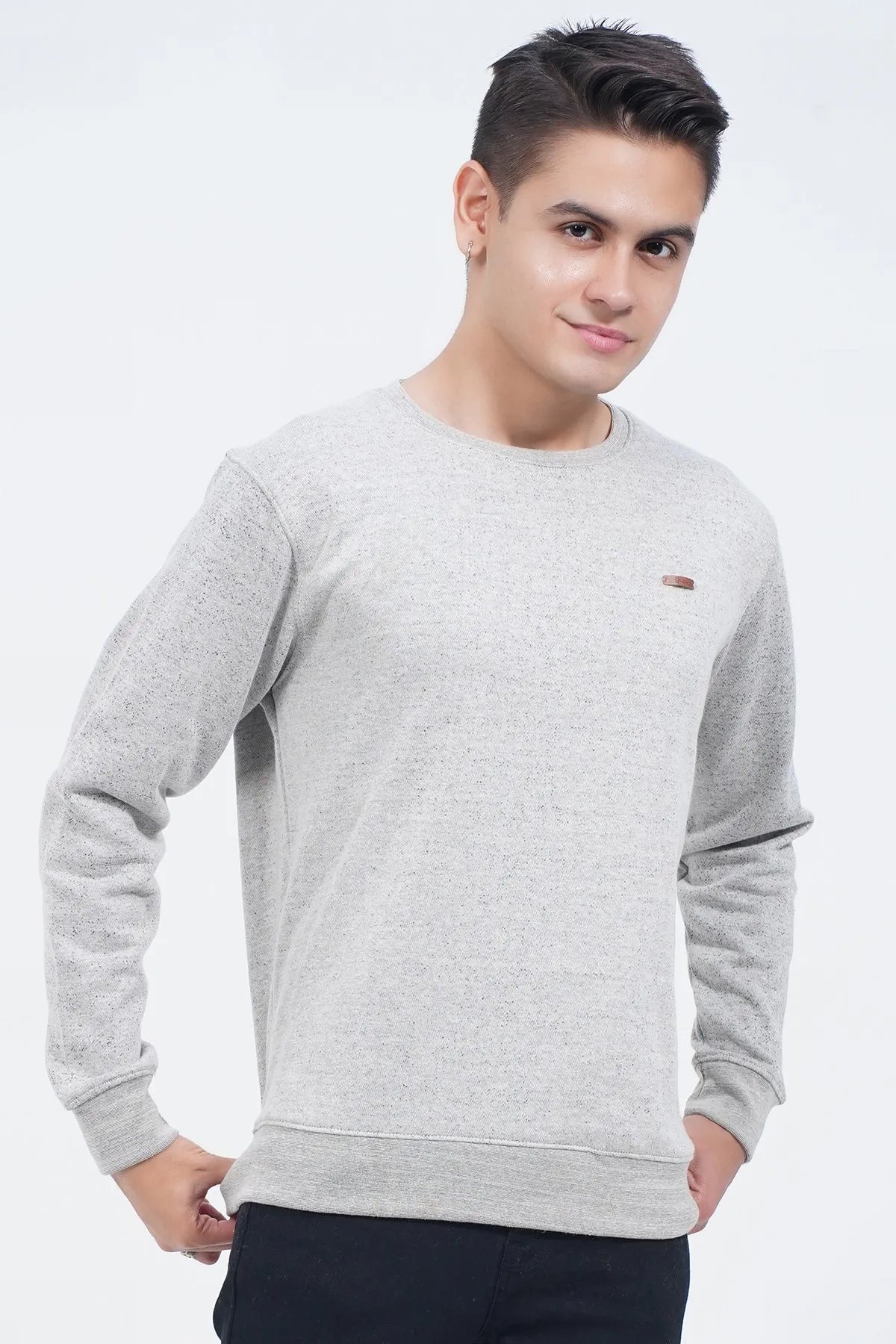 Mens "DELMAS" Crewneck Long Sleeves Sweat Shirt