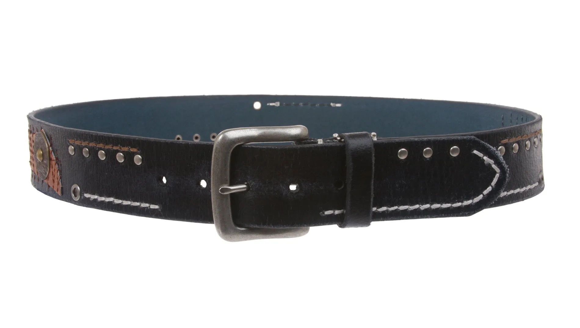 Men's Vintage/Distress Style Genuine Leather Casual Jeans Belt