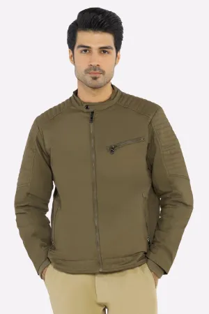 Men’s Cafe Racer Cotton Brown Jacket