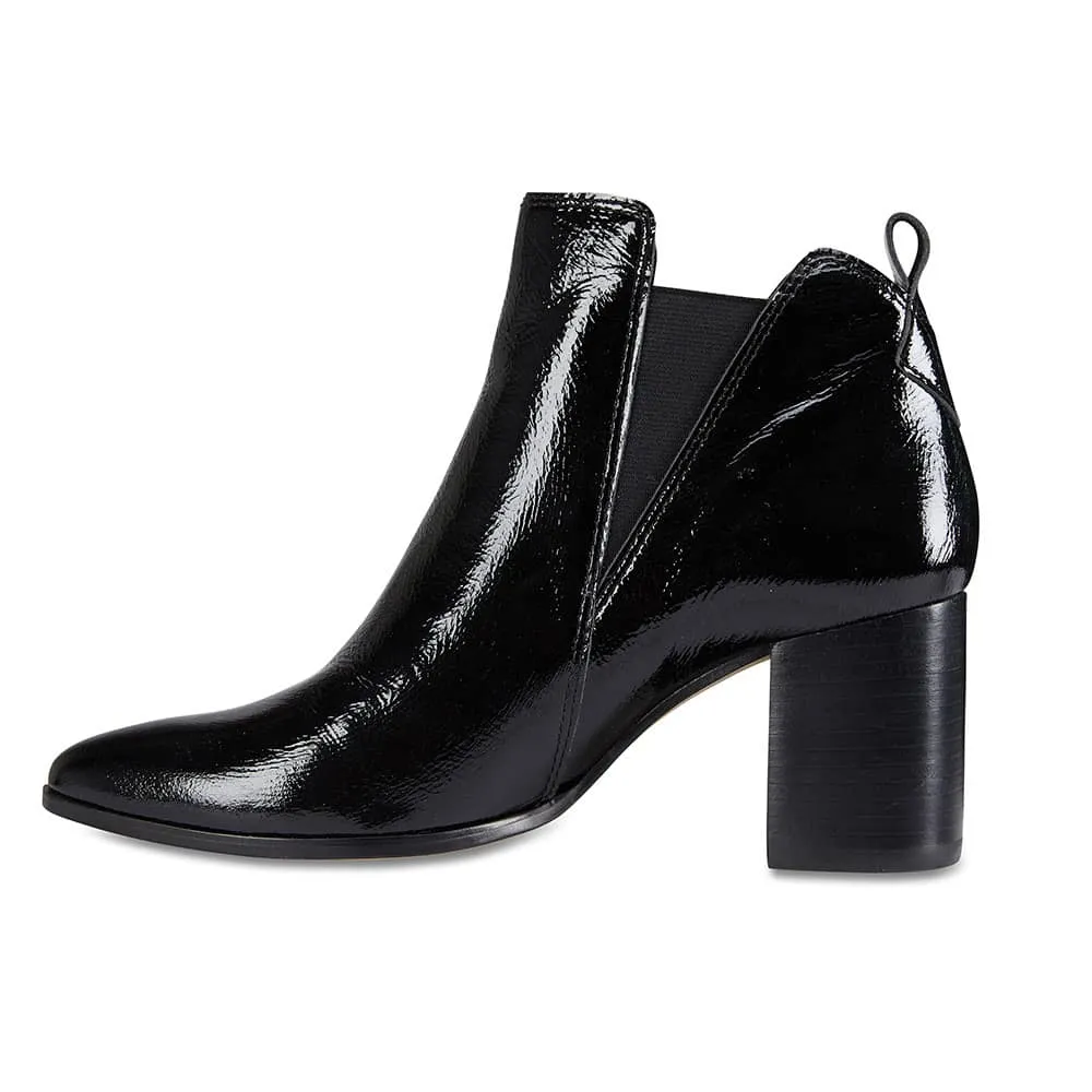 Morgan Boot in Black Patent