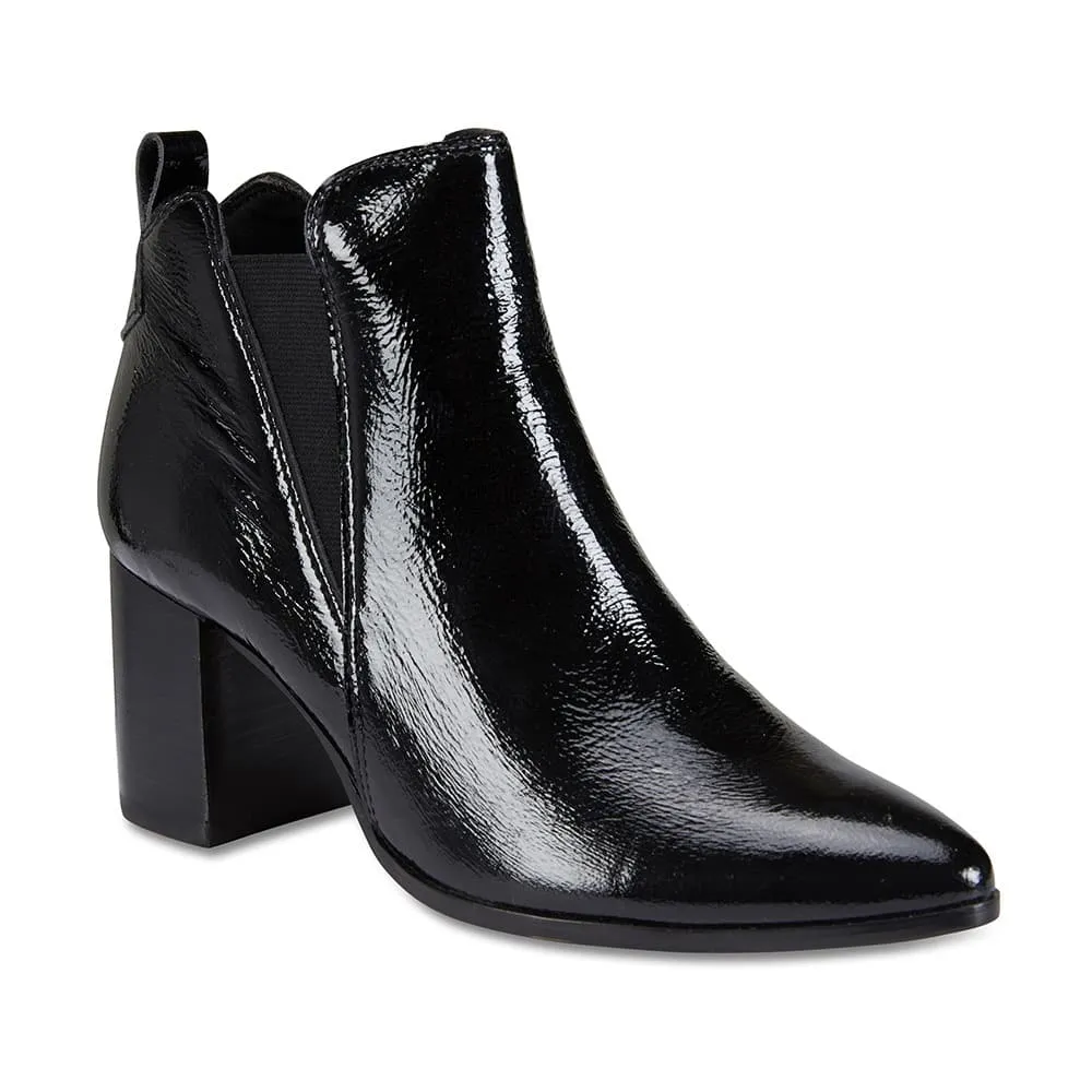 Morgan Boot in Black Patent