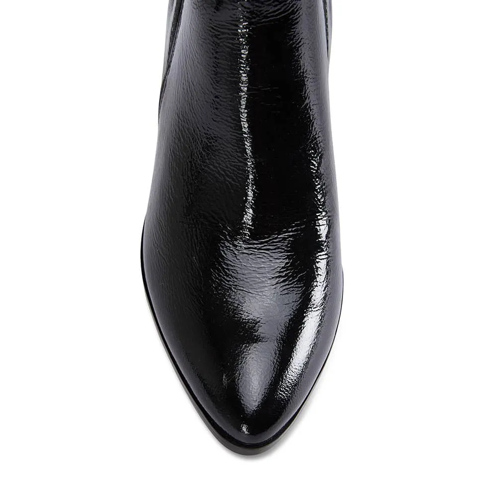 Morgan Boot in Black Patent