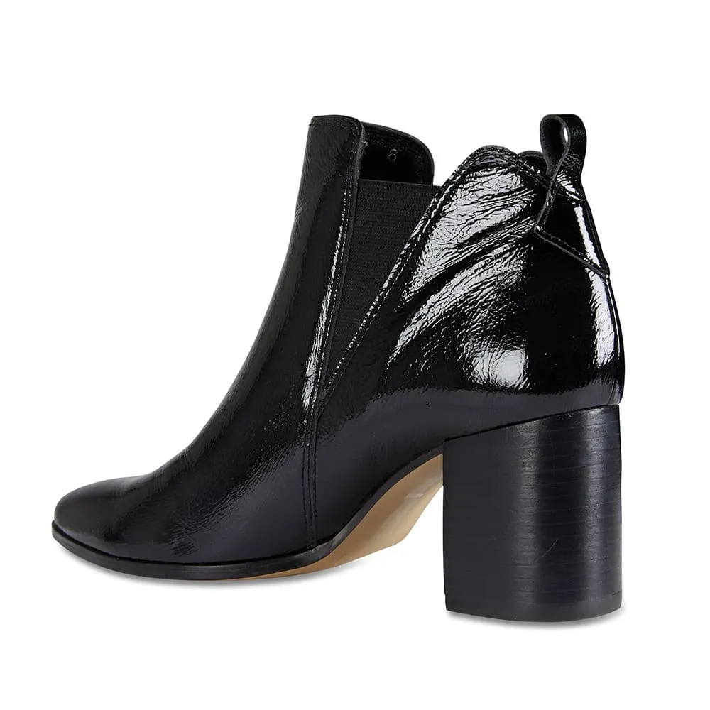 Morgan Boot in Black Patent