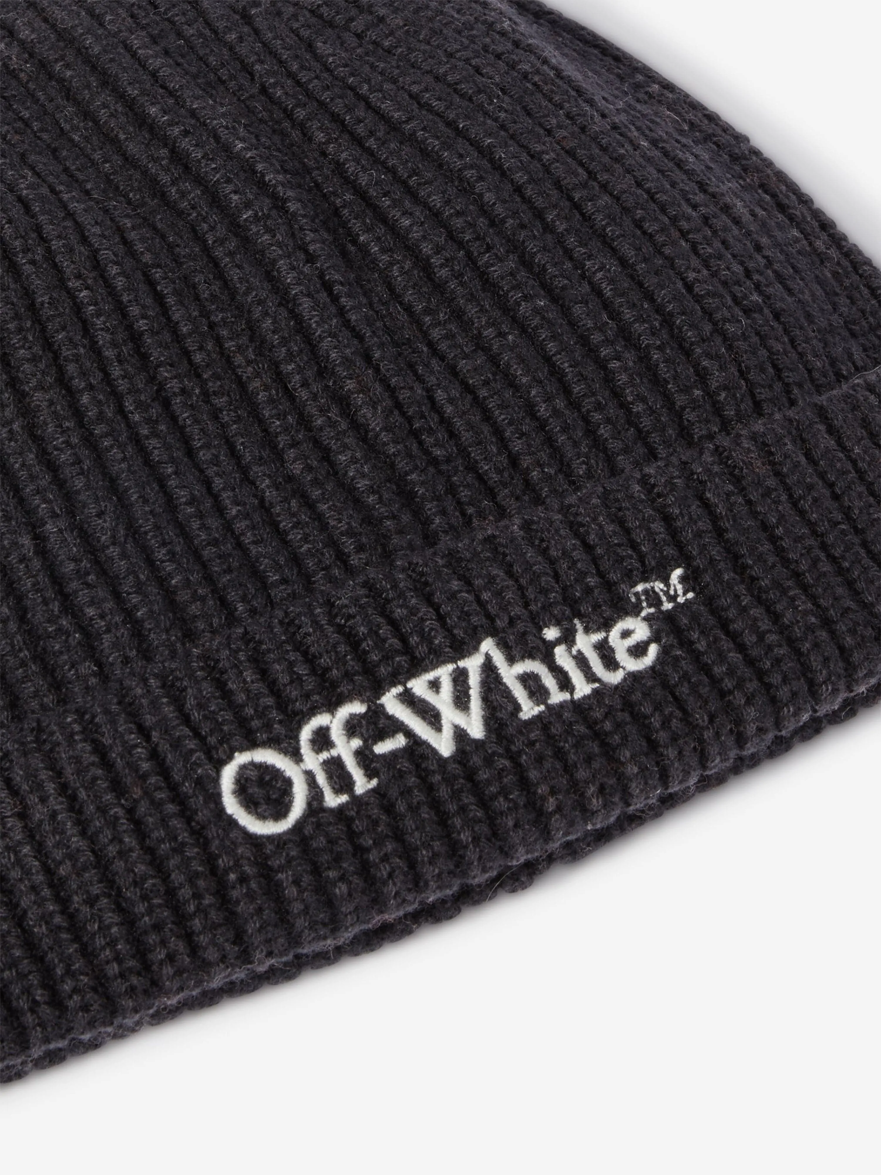 Off-White Kids Bookish Beanie Hat in Black