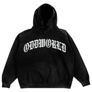 Old English Puff Print Hoodie (Black)