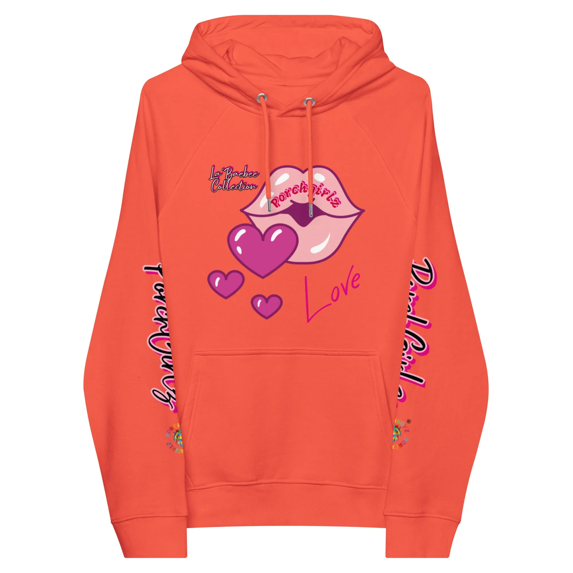 Porchgirlz "La'Baebee" Collection Unisex eco raglan hoodie