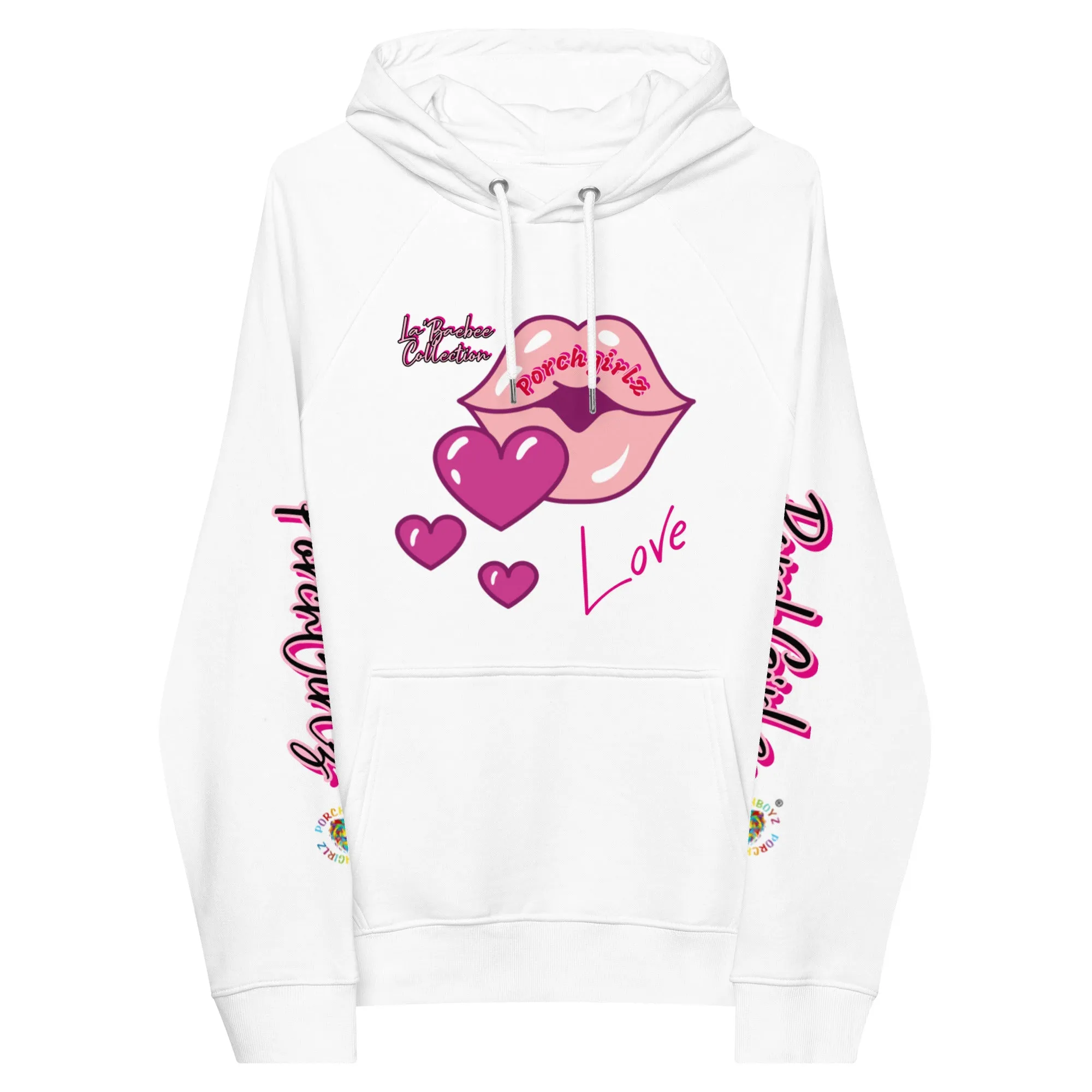 Porchgirlz "La'Baebee" Collection Unisex eco raglan hoodie