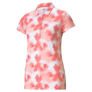 Puma Women's Cloudspun Watercolor Floral Golf Polo