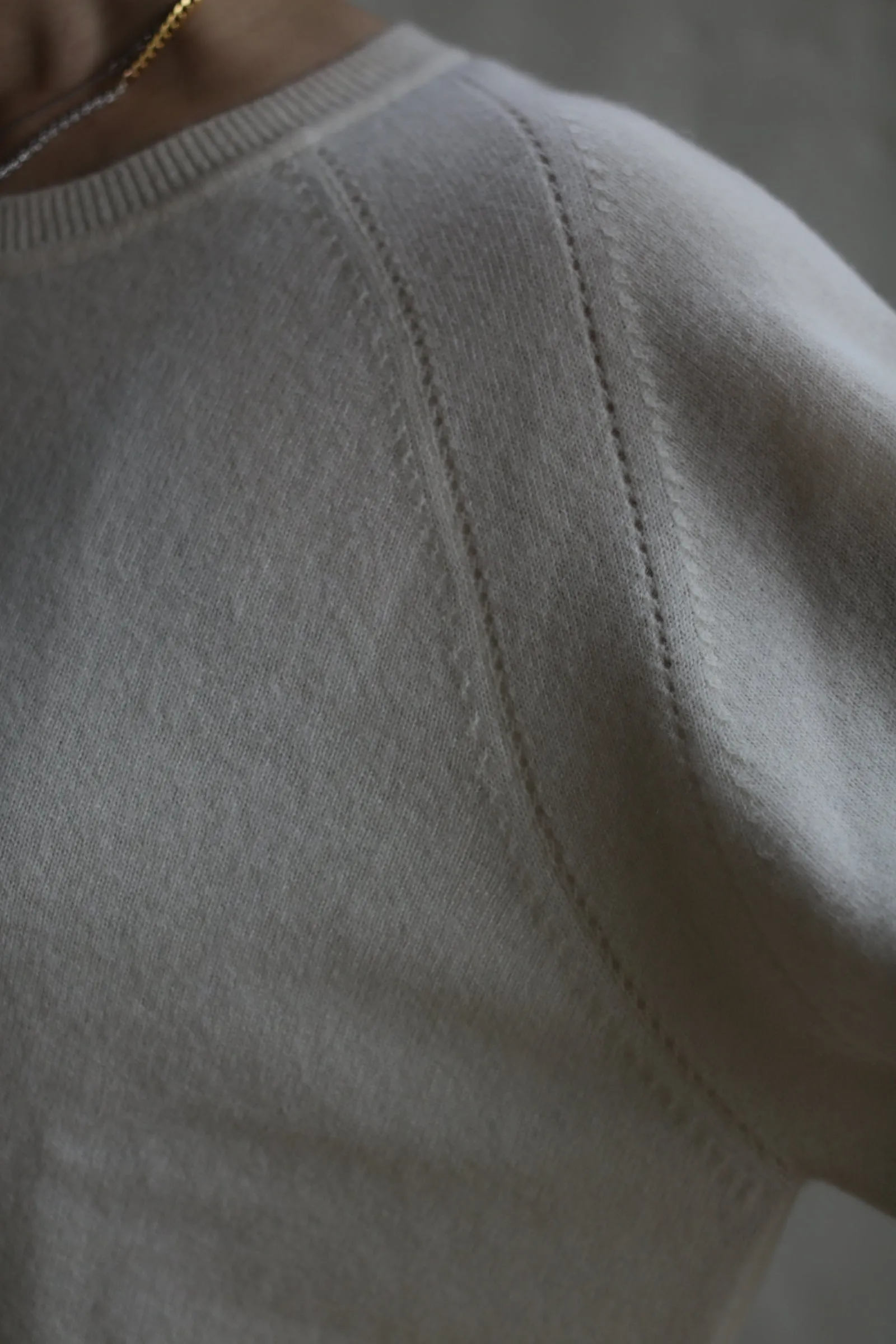 Raglan Crewneck Cashmere Sweater | Ivory