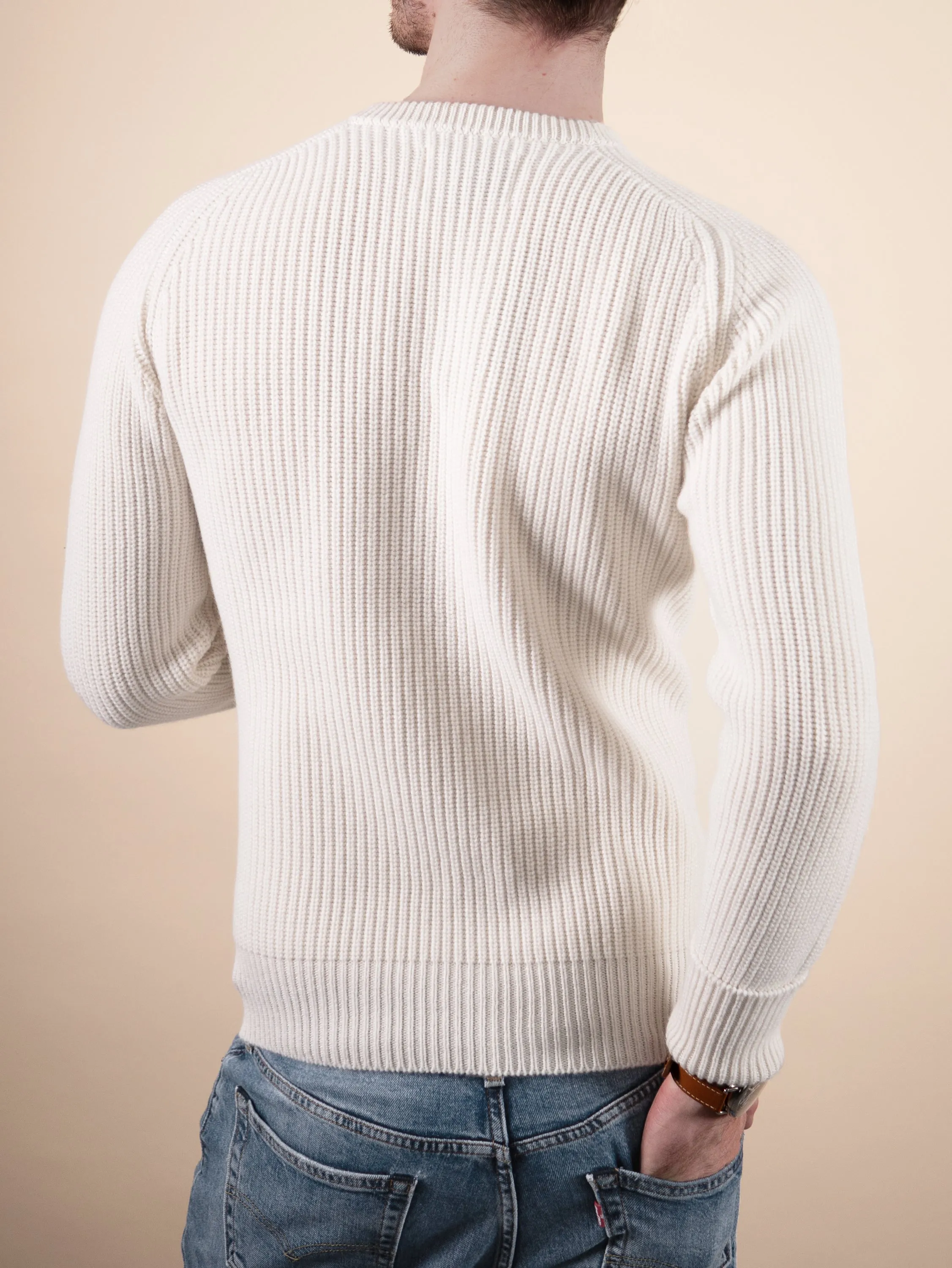 RIBBED SWEATER<br>CREAM