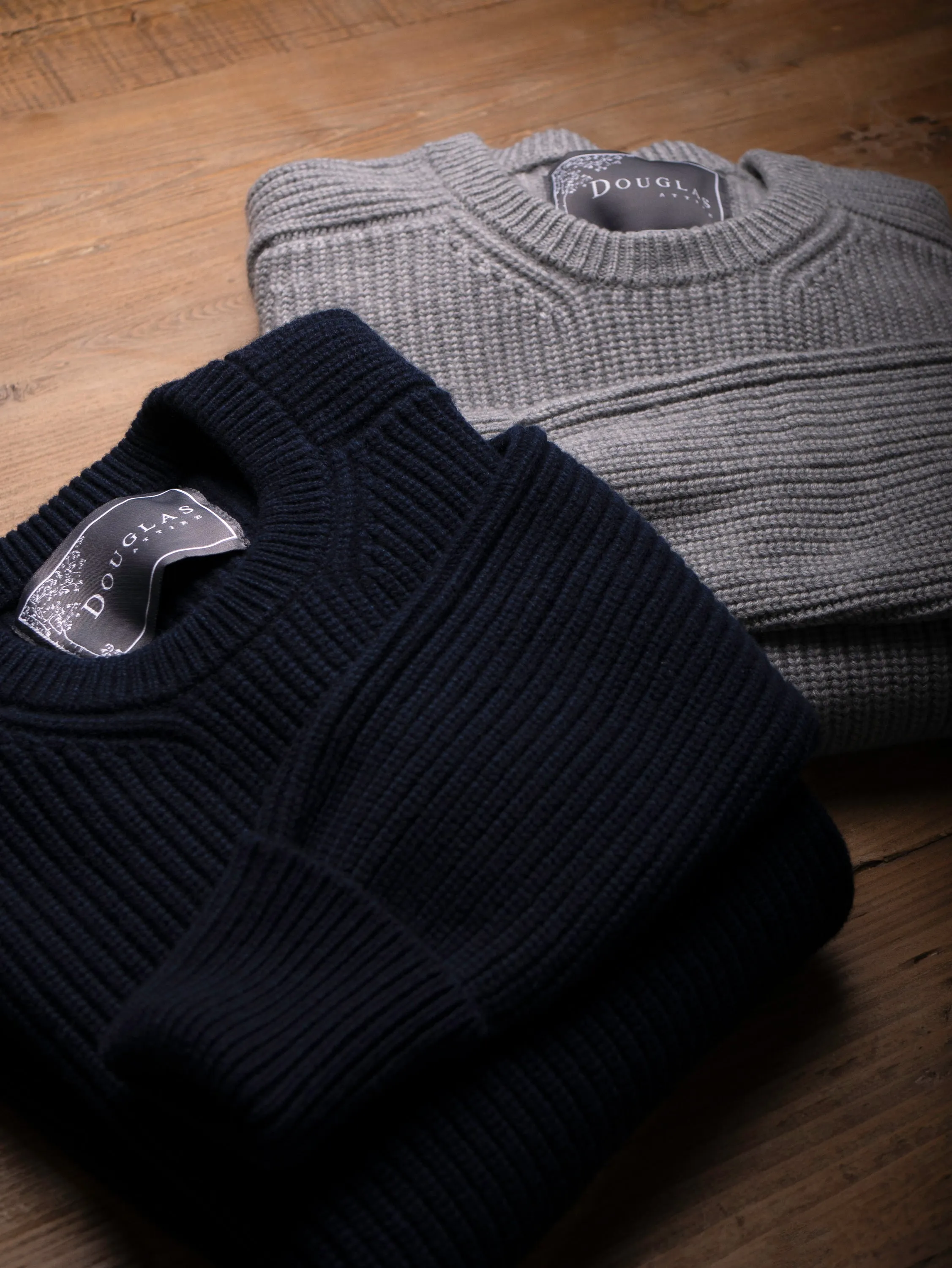 RIBBED SWEATER<br>GREY