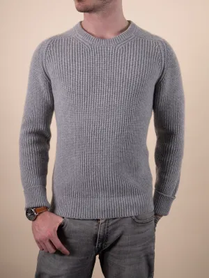 RIBBED SWEATER<br>GREY