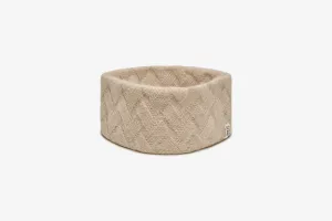 Sanday Cable Knit Pure Cashmere Headband - Wheat