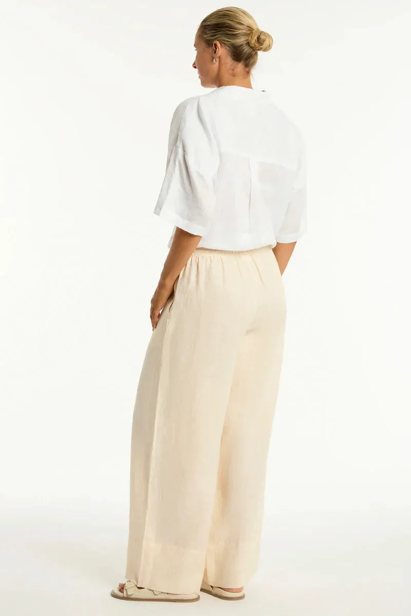 Sea Level Tidal Linen Palazzo Pant