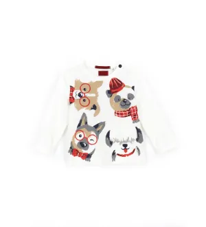 SNUG PUPPY SNOW LONG-SLEEVE TEE