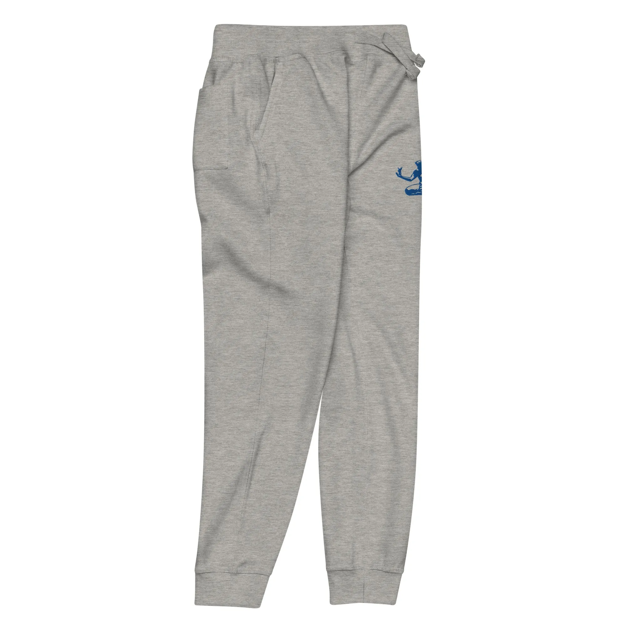 Spirit of Detroit Premium Embroidered Unisex Fleece Sweatpants - Athletic Gray / Blue