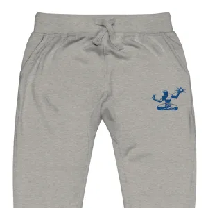 Spirit of Detroit Premium Embroidered Unisex Fleece Sweatpants - Athletic Gray / Blue