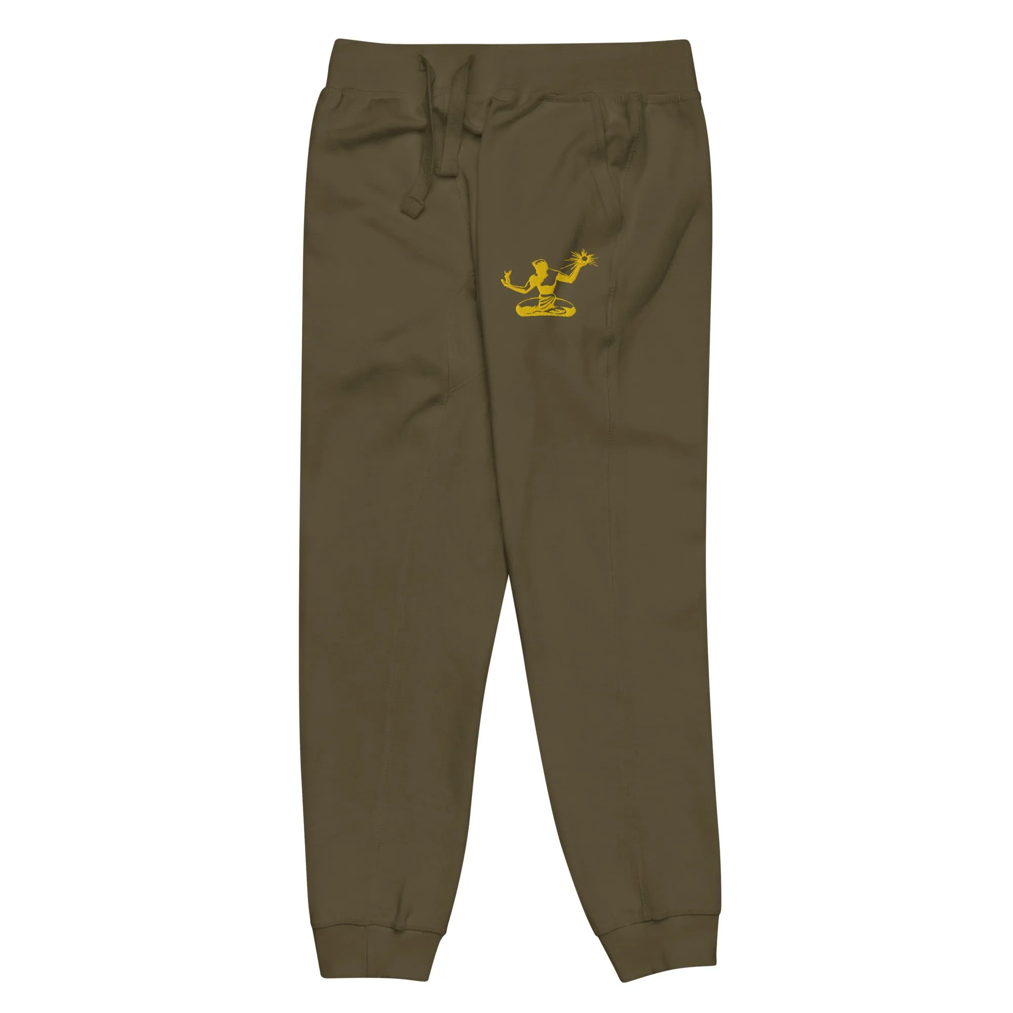 Spirit of Detroit Premium Embroidered Unisex Fleece Sweatpants - Green / Gold