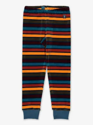 Striped Velour Kids Trousers