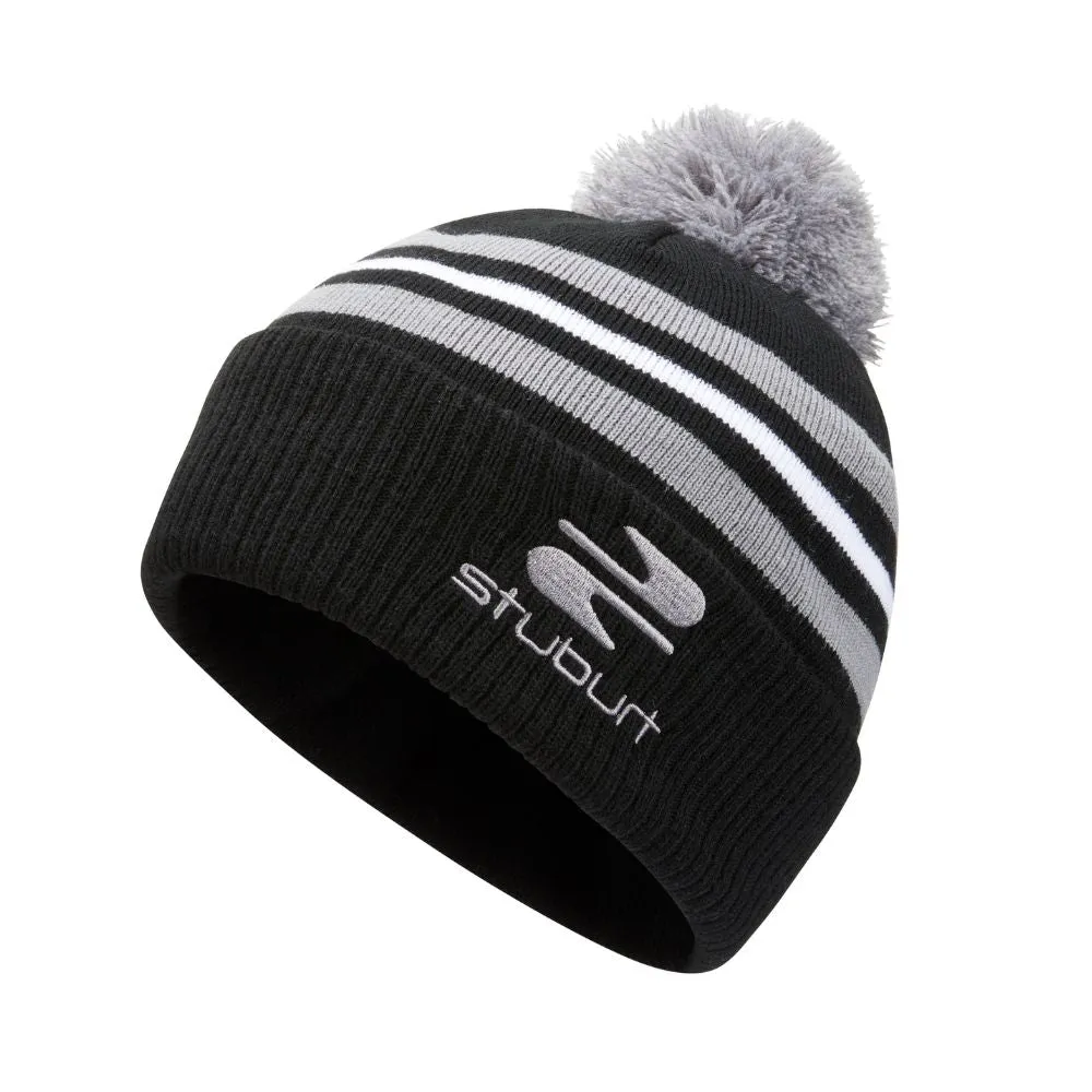 Stuburt Noble Golf Bobble Hat 2024 - Black/Ash