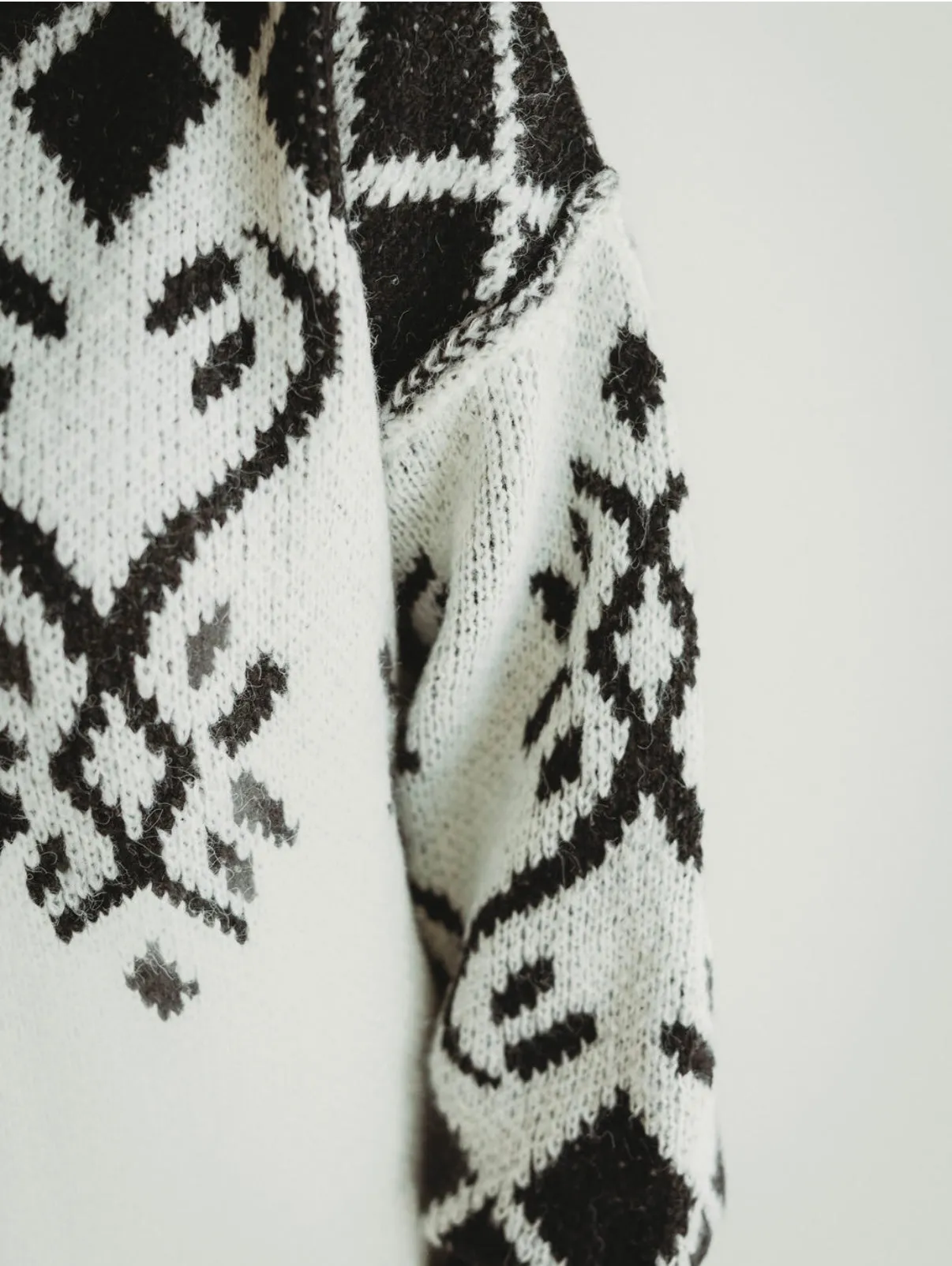 The Cream & Black Contrast Sweater