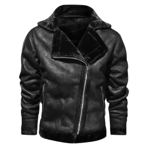 Thick Warm Men's Winter Leather Jacket