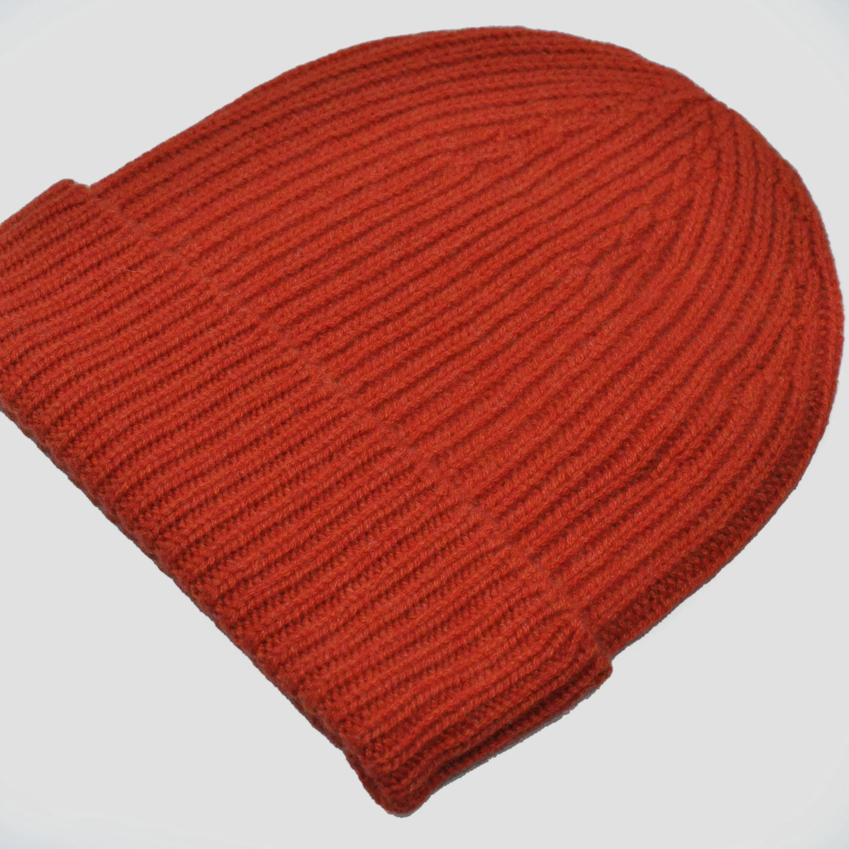 Two Ply Cashmere Winter Beanie in Red