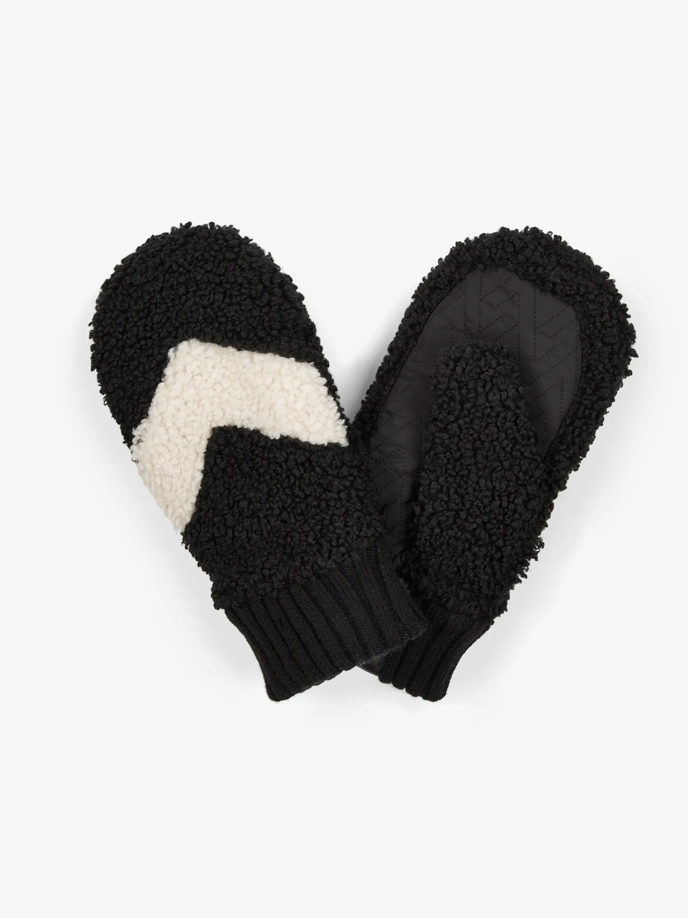 Varley Heyward Sherpa Mitten - Black/Sandshell