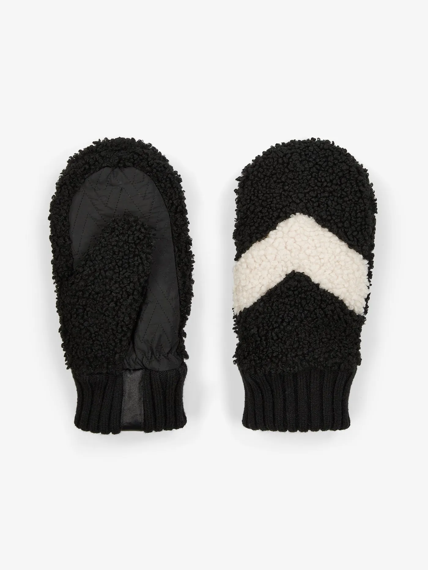 Varley Heyward Sherpa Mitten - Black/Sandshell