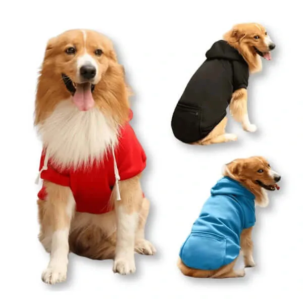 Warm Dog Hoodies for Medium-Large Dogs