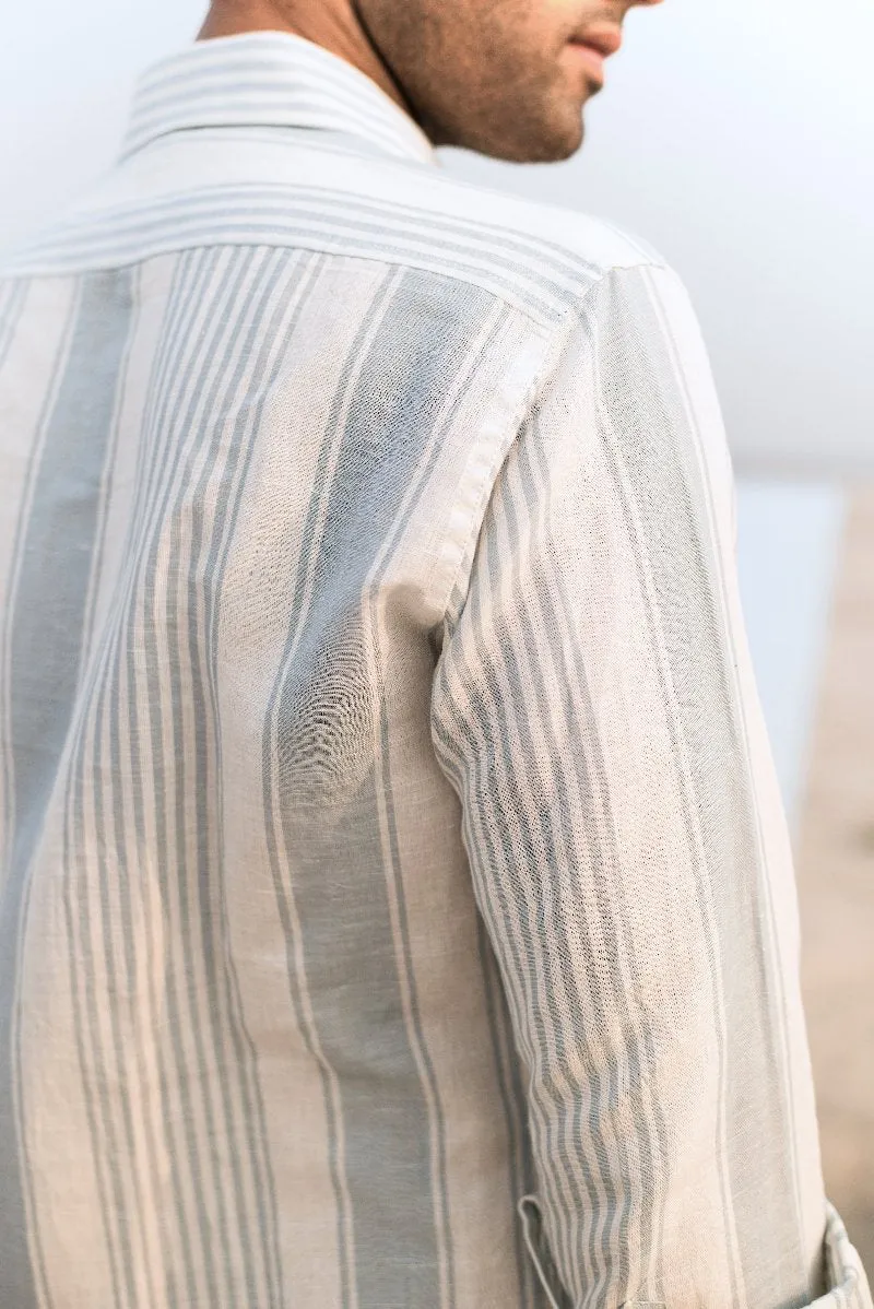 Whispering Birch HandwovenLinen Shirt