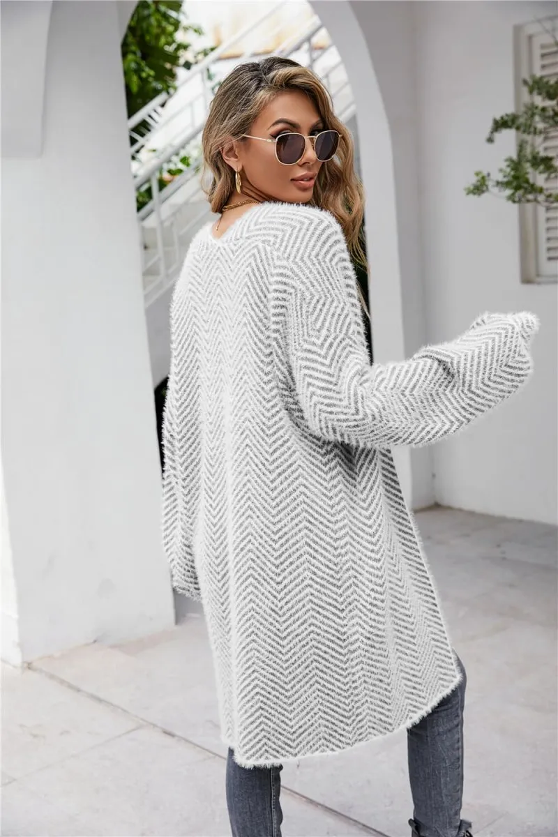 Winter Whisper Cardigan Sweater Open Front